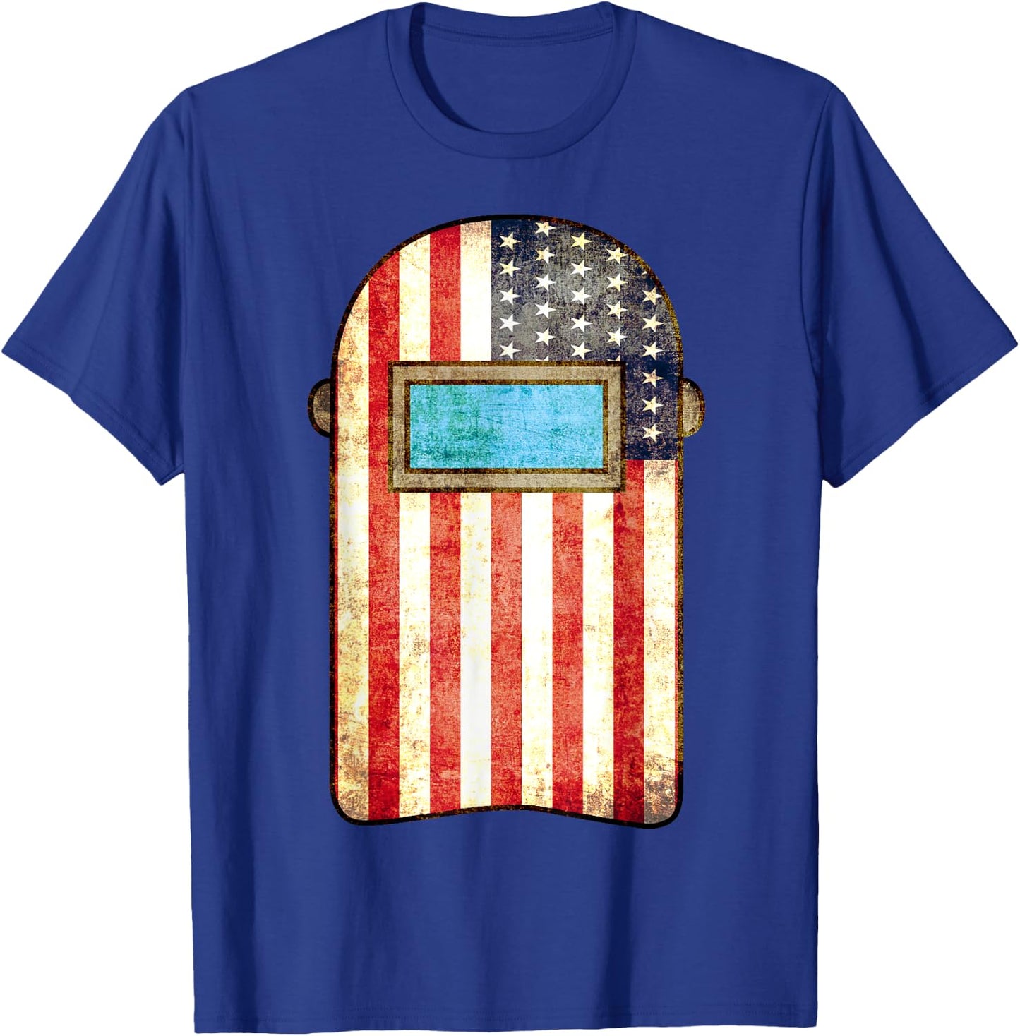 Vintage Welding USA Flag Funny US Welder 4th of July Outfit T-Shirt - T-Shirt | Royal