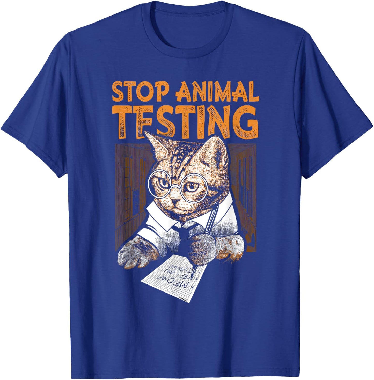 Stop Animal Testing Kitten Shirt T-Shirt - T-Shirt | Royal