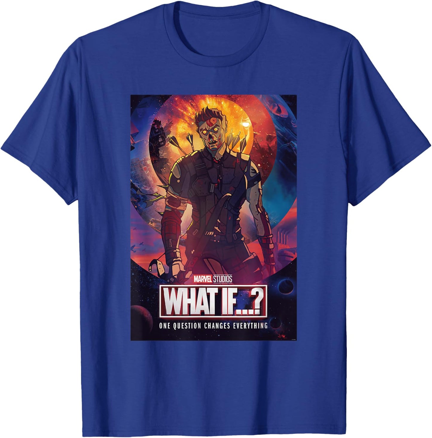 Marvel WHAT IF...? Zombie Hawkeye Comic Cover T-Shirt - T-Shirt | Royal