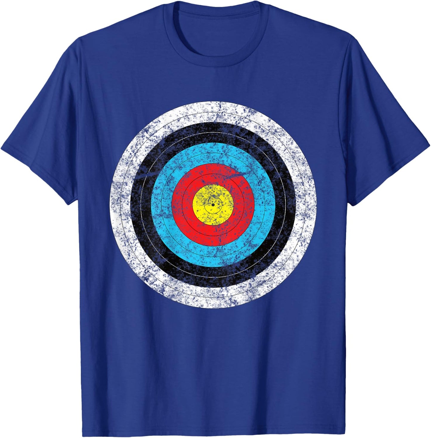 (Print on Back) Funny Retro Archery Target Hunter T-Shirt - T-Shirt | Royal