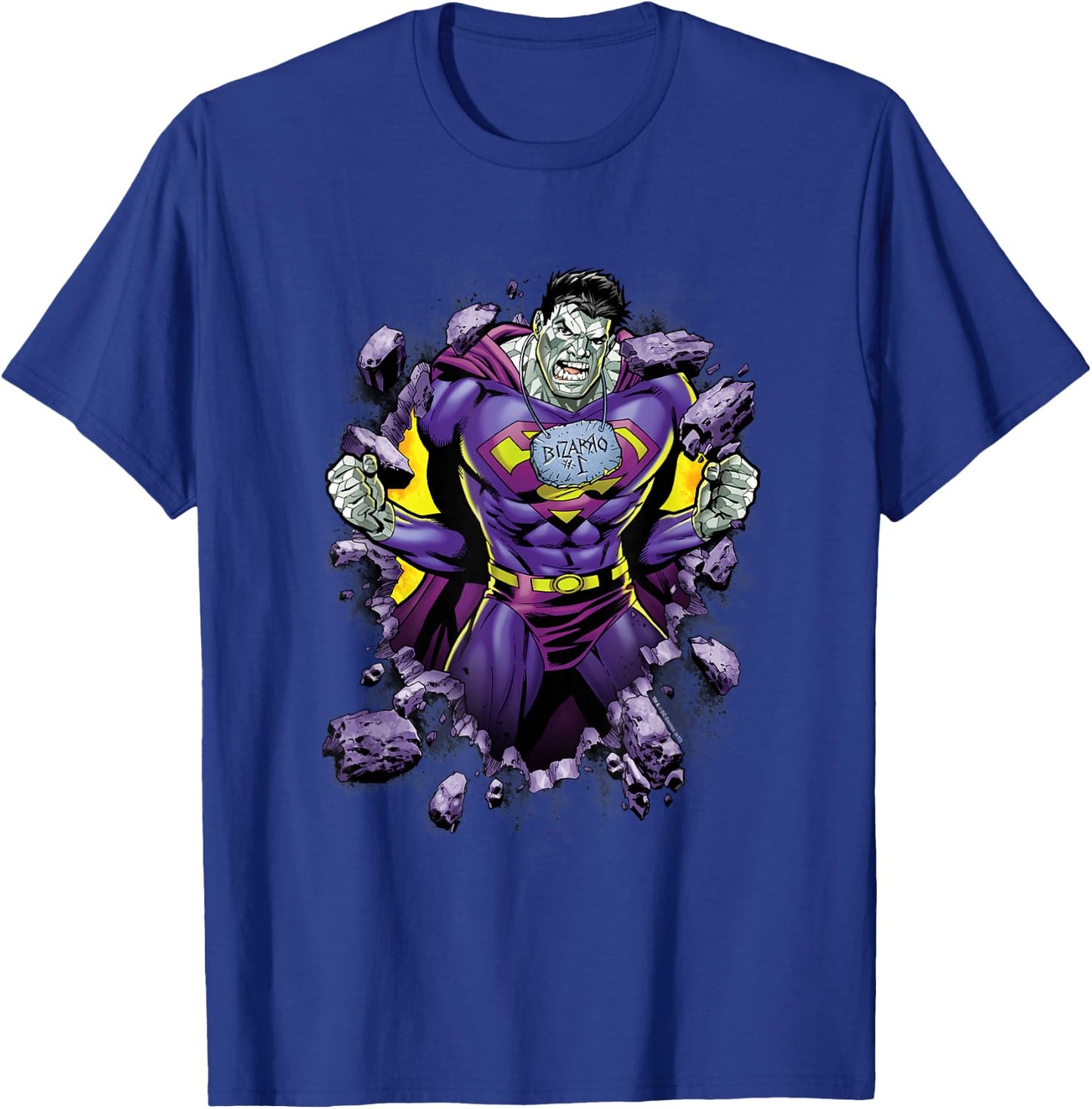Superman Bizzaro Breakthrough Purple T-Shirt - T-Shirt | Royal