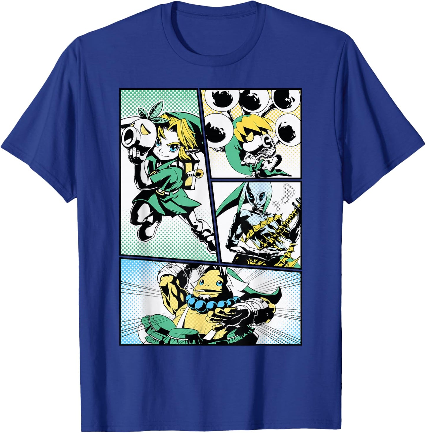 Nintendo Zelda Link Manga Comic Panels Graphic T-Shirt - T-Shirt | Royal
