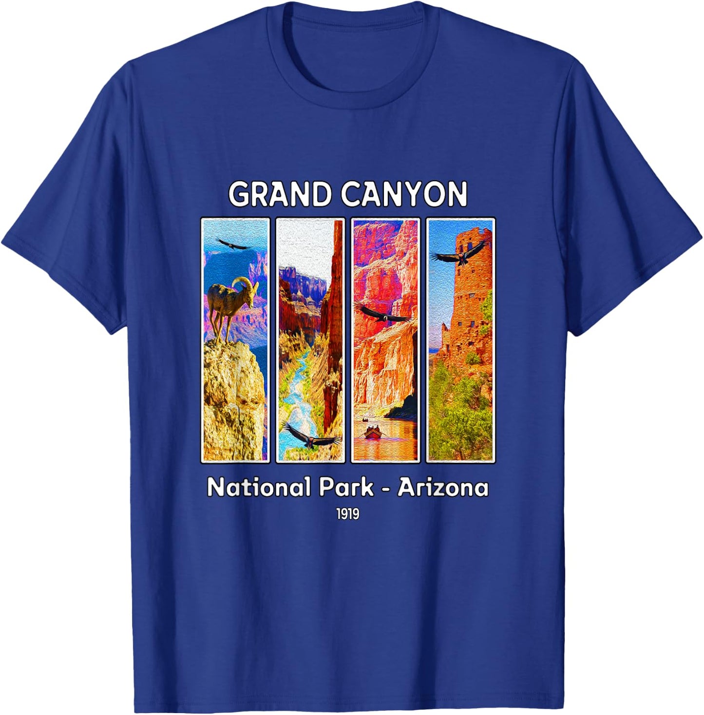 Grand Canyon National Park Arizona California Condors T-Shirt - T-Shirt | Royal