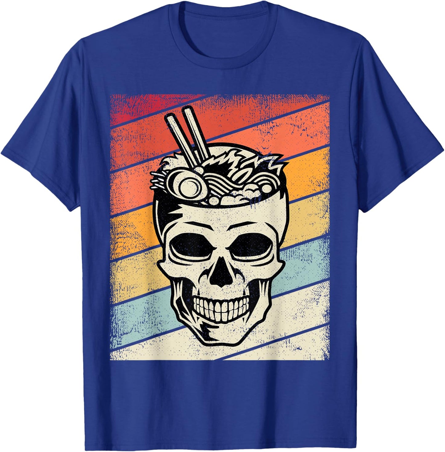 Vintage Ramen Noodles Skull Retro Graphic Kids, Youth T-Shirt - T-Shirt | Royal