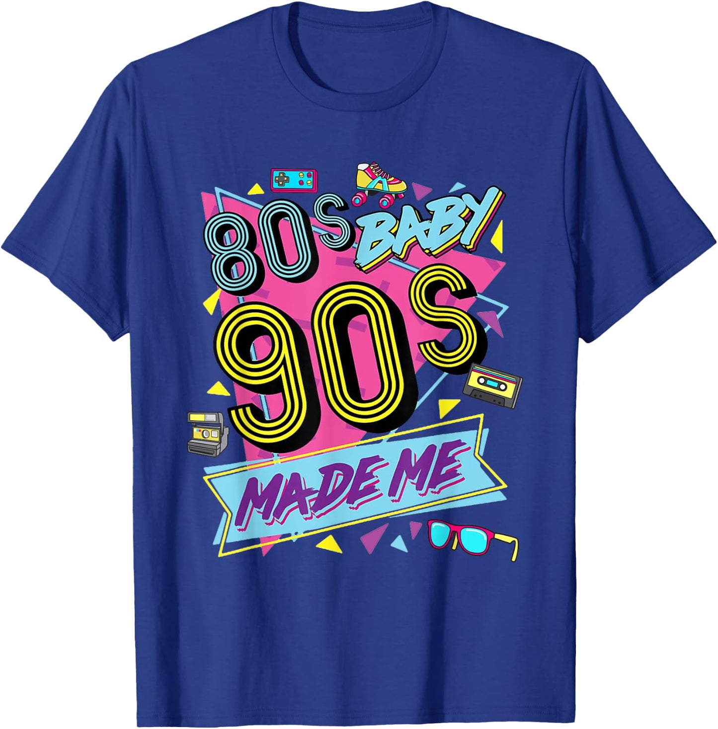 Vintage 1980s 80's Baby 1990s 90's Made Me Retro Nostalgia T-Shirt - T-Shirt | Royal