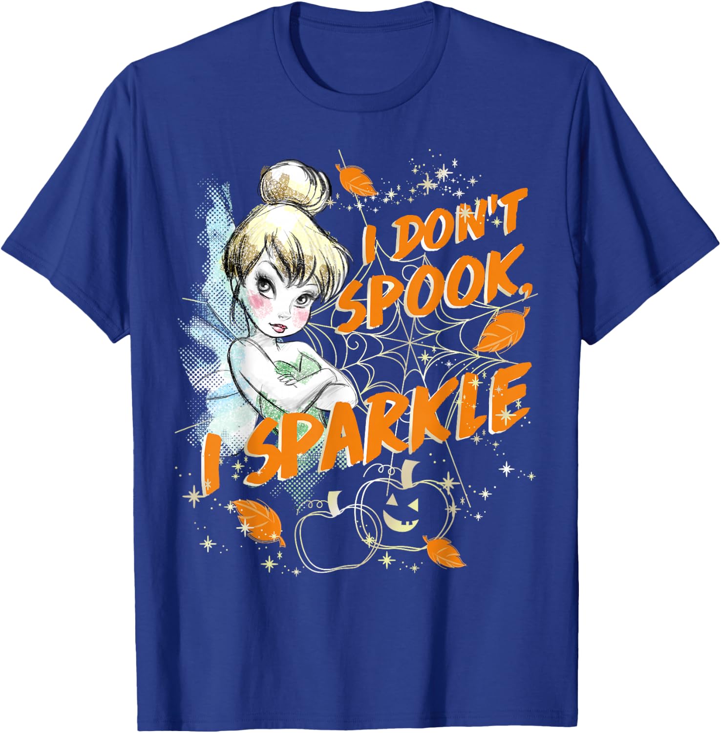 Disney Peter Pan Tinkerbell Halloween Don't Spook I Sparkle T-Shirt - T-Shirt | Royal