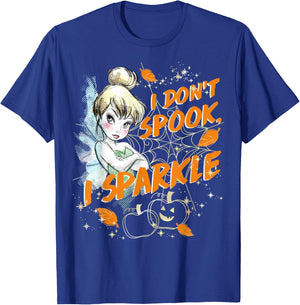 Disney Peter Pan Tinkerbell Halloween Don't Spook I Sparkle T-Shirt - T-Shirt | Royal