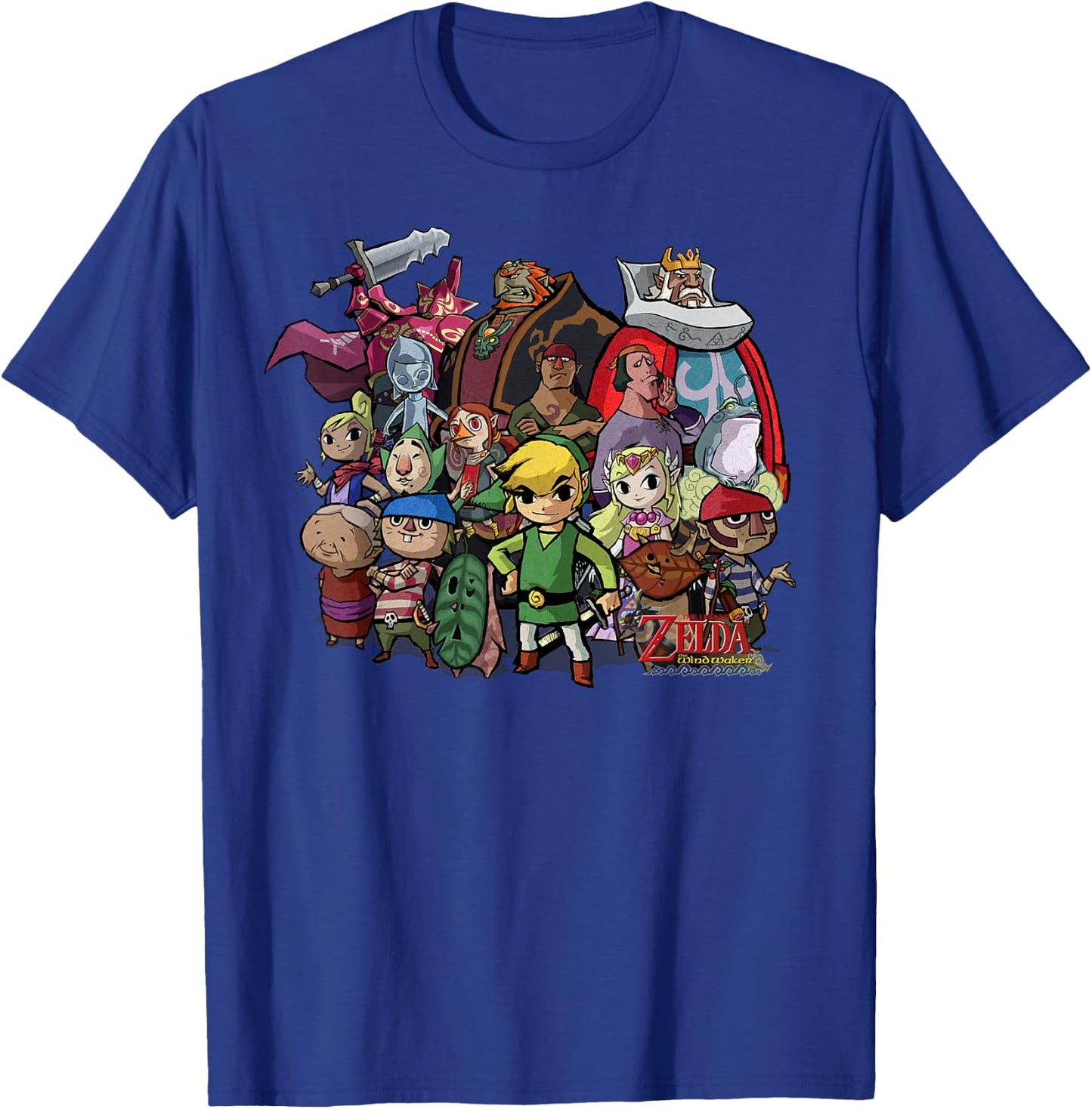 Nintendo Zelda The Windwaker Group Shot Graphic T-Shirt - T-Shirt | Royal