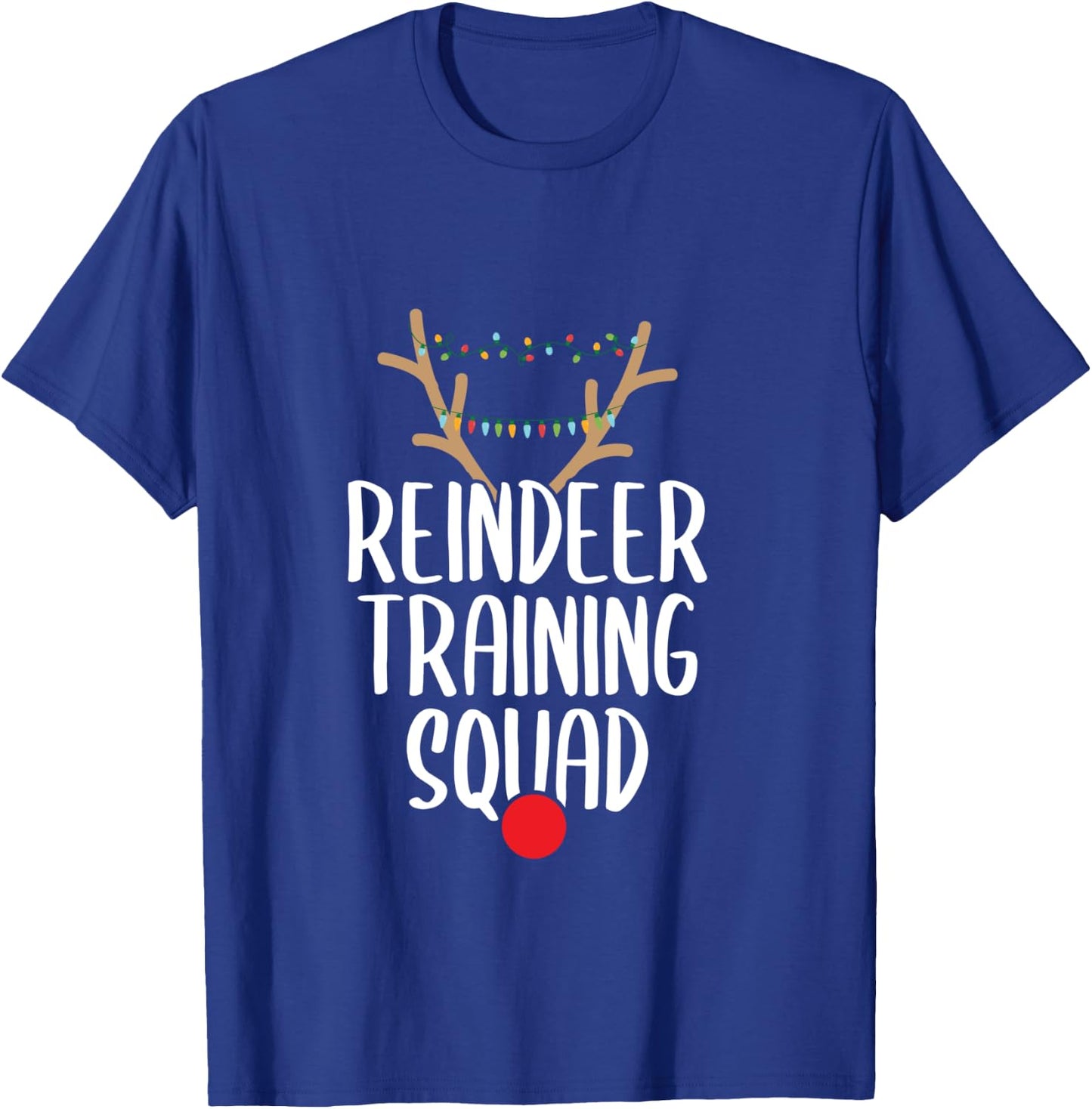 Reindeer Training Squad Christmas Running Family Santa Gift T-Shirt - T-Shirt | Royal
