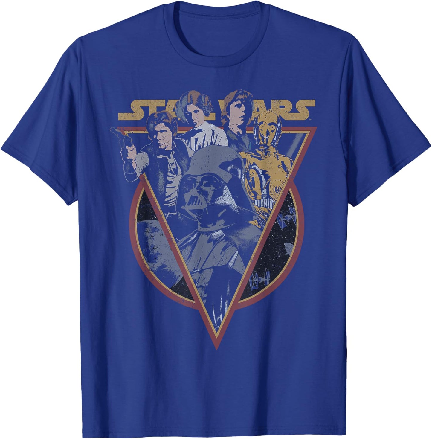 Star Wars Retro Characters Vintage Style T-Shirt - T-Shirt | Royal