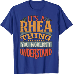 Rhea Name T-Shirt - T-Shirt | Royal