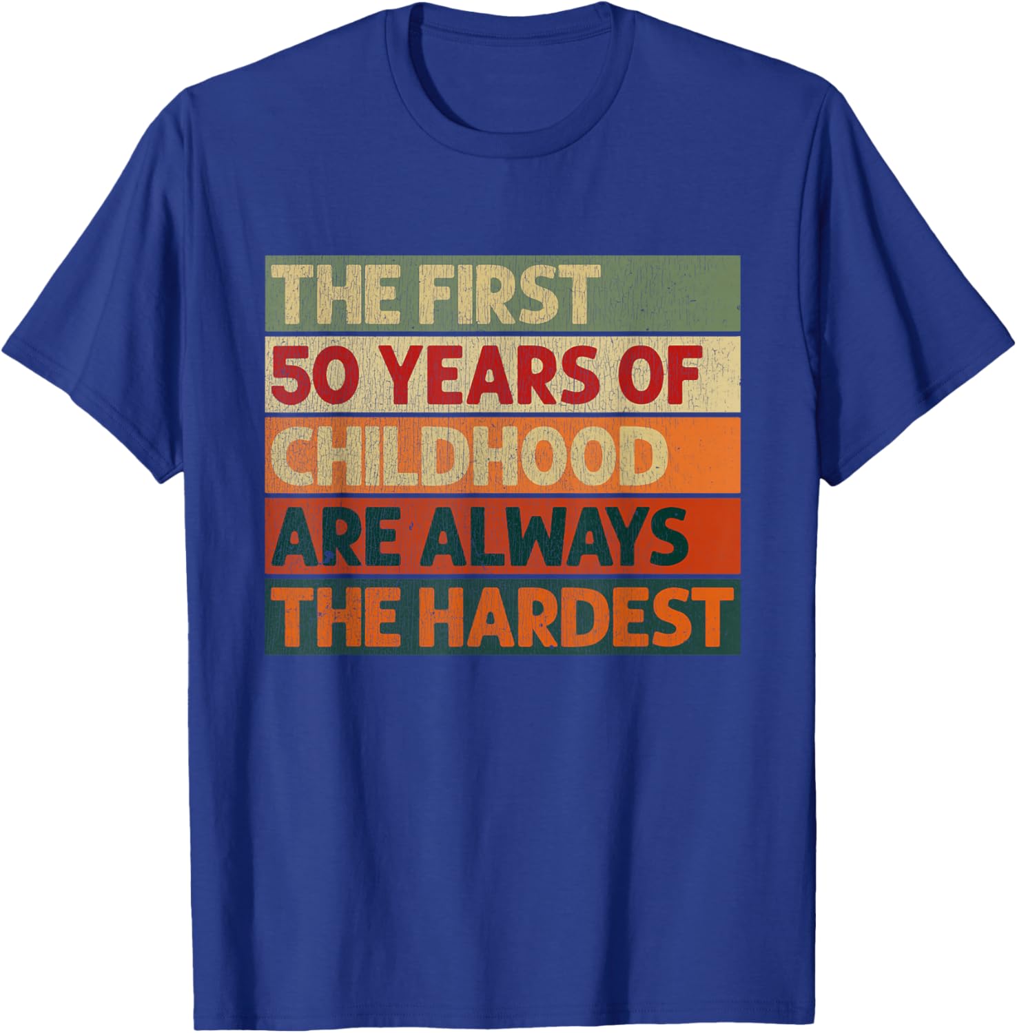 Funny 50th Birthday – Humor 50 Bday T-Shirt - T-Shirt | Royal