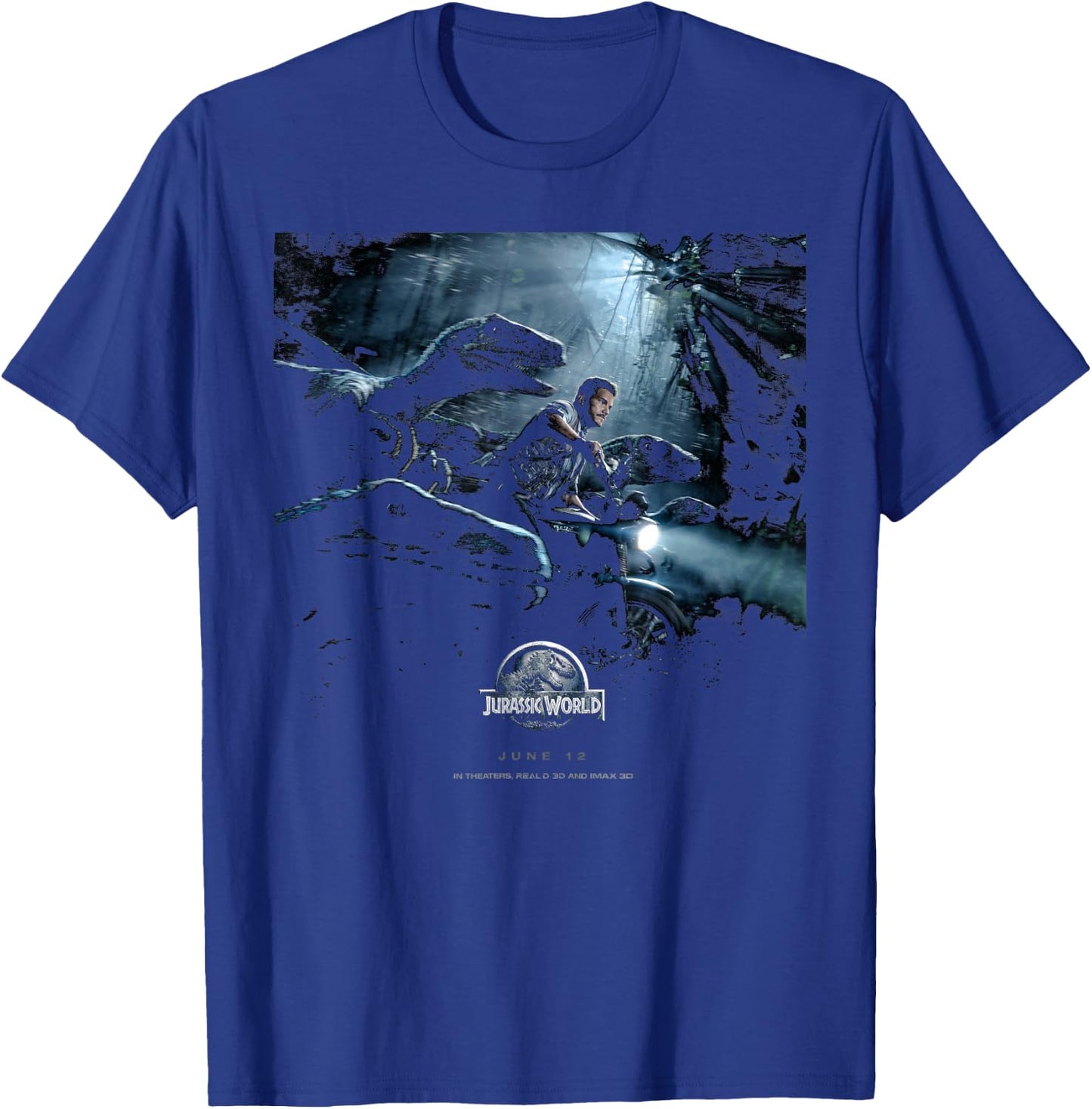 Jurassic World Owen Raptors Poster T-Shirt - T-Shirt | Royal