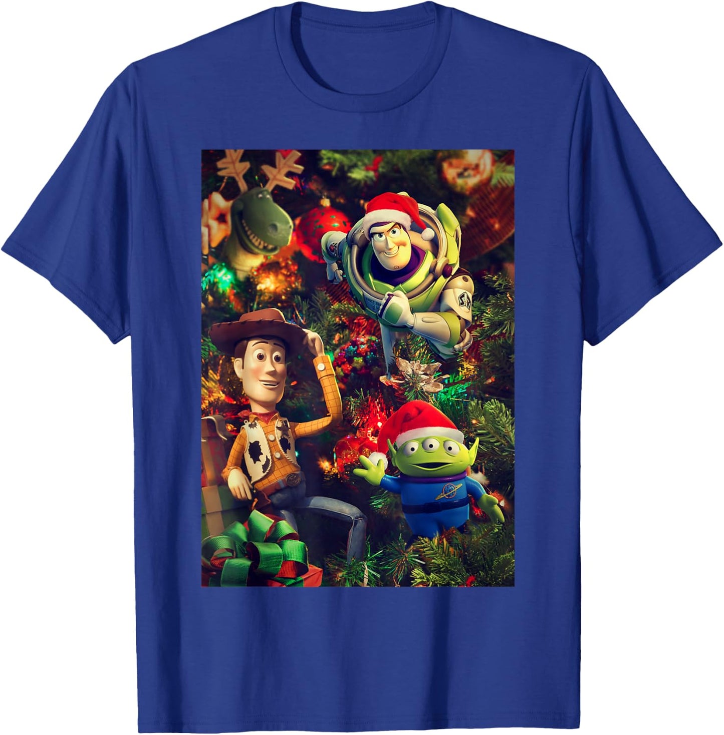 Disney Pixar Toy Story Christmas Tree Ornaments Group Shot T-Shirt - T-Shirt | Royal