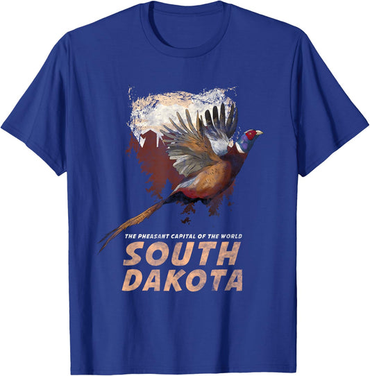 Pheasant Hunting Shirt - South Dakota Hunting Vintage t T-Shirt - T-Shirt | Royal