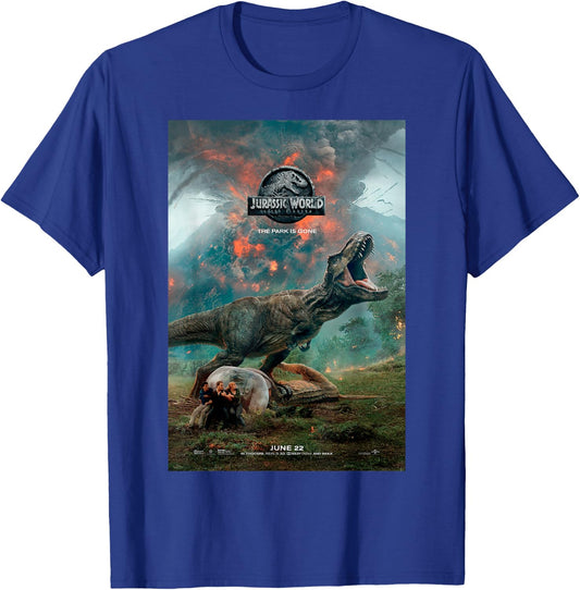 Jurassic World: Fallen Kingdom T-Rex Poster Graphic T-Shirt - T-Shirt | Royal