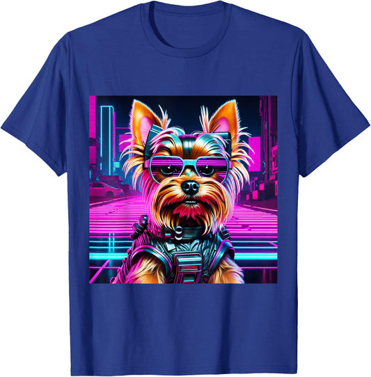 Neo Pup | Futuristic Dog Design for Pet Lovers Men Women Kids T-Shirt - T-Shirt | Royal