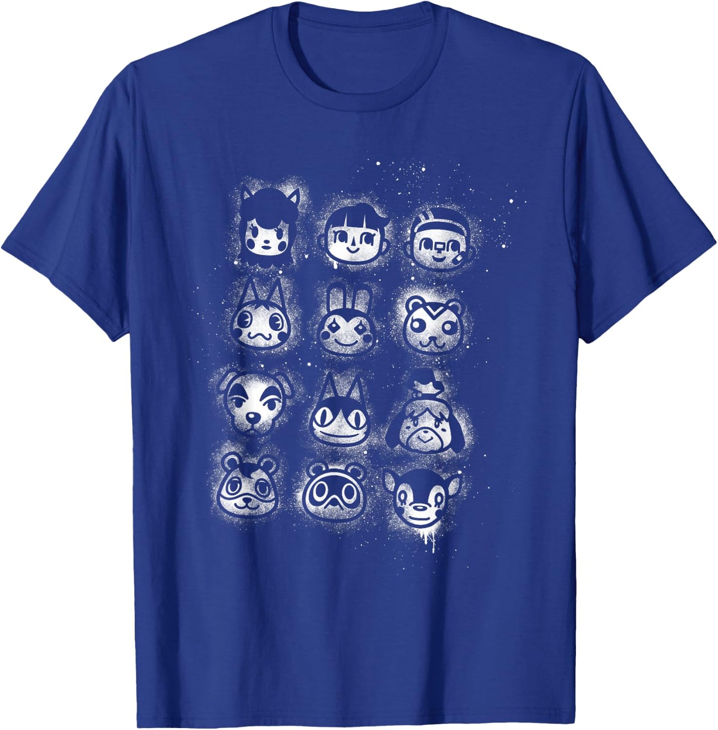 Animal Crossing Spray Painted Group Shot Graphic T-Shirt - T-Shirt | Royal