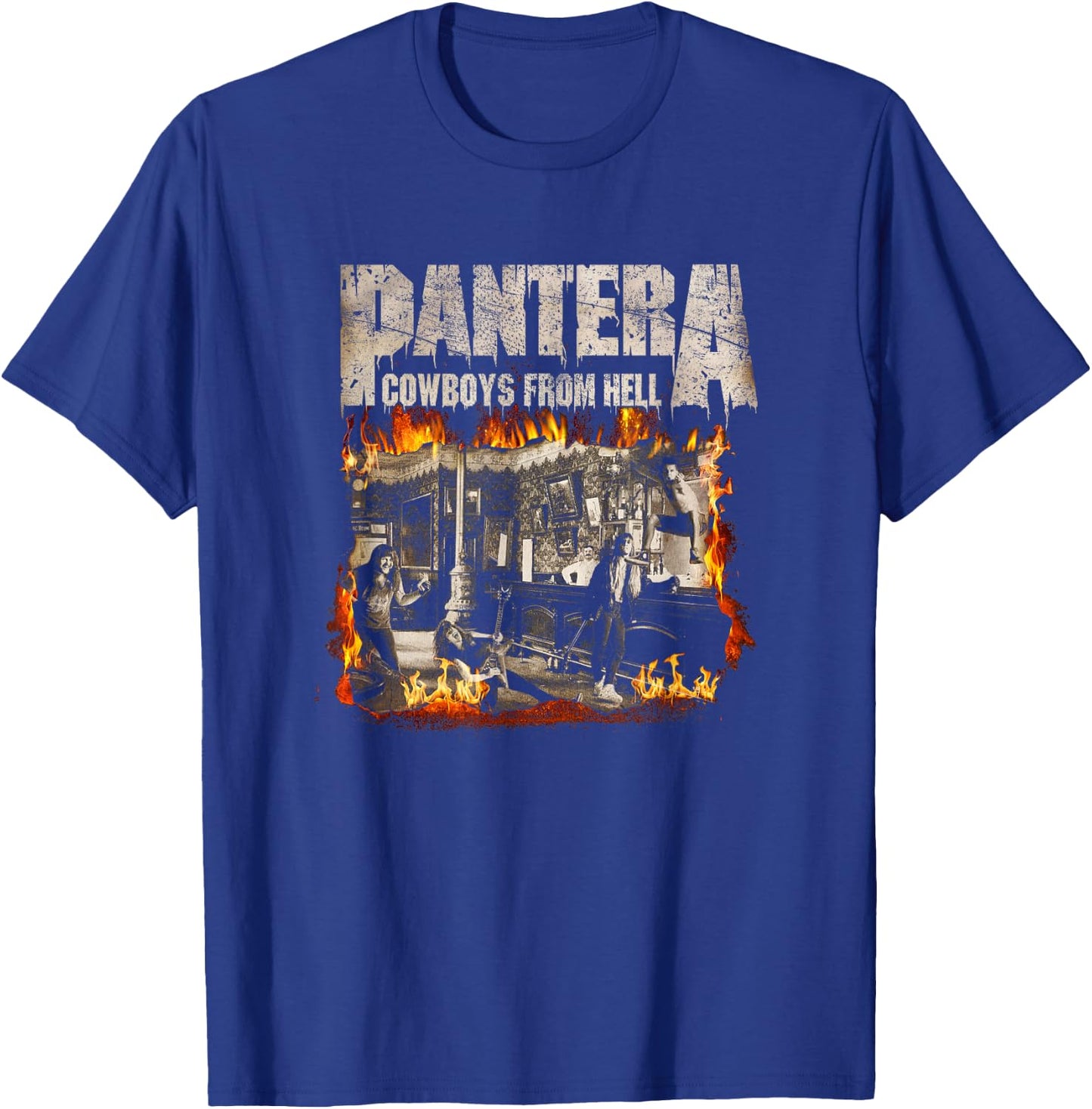 Pantera Official Cowboys From Hell Cover Fire T-Shirt - T-Shirt | Royal
