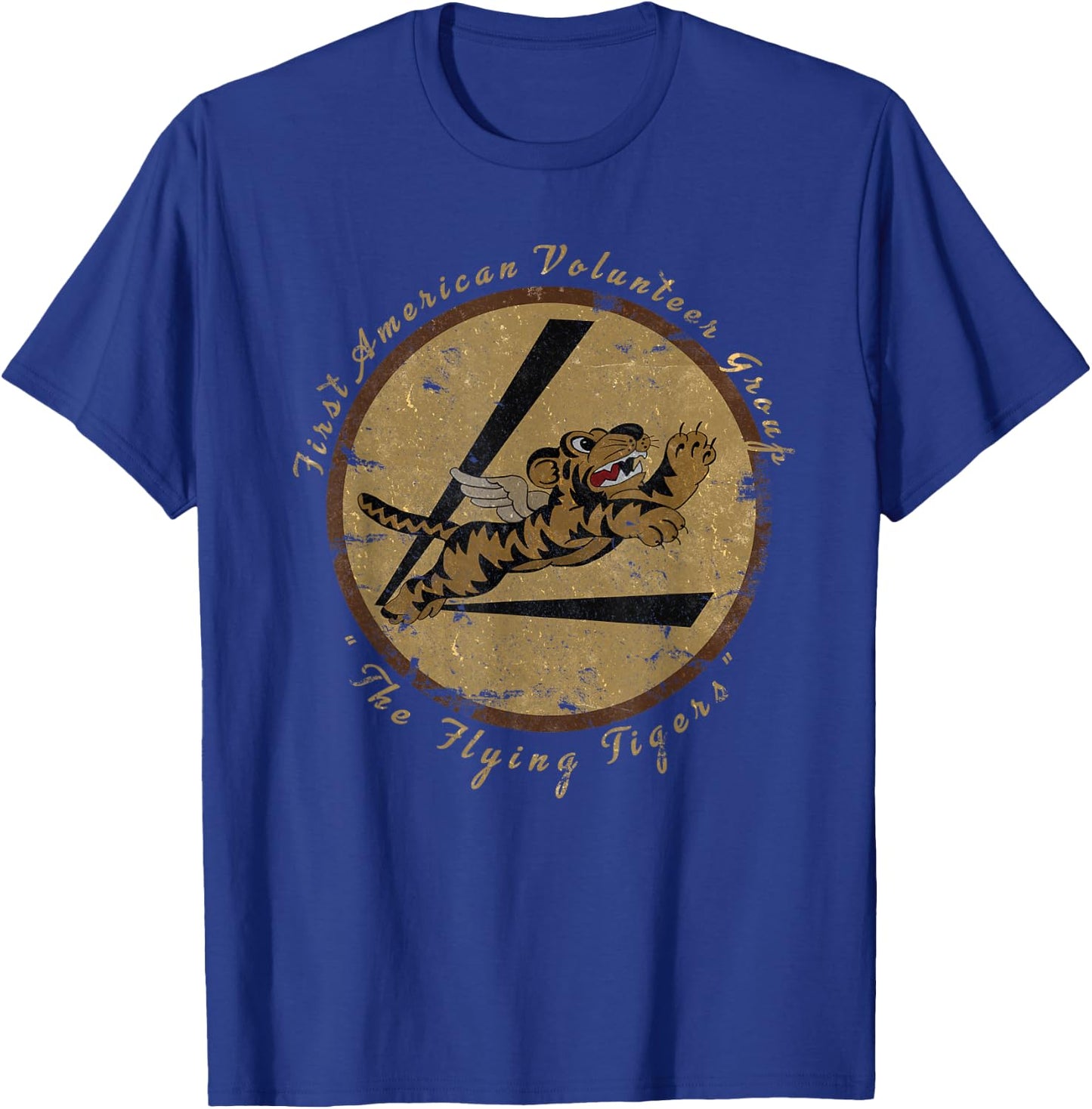 "Flying Tigers Squadron" WWII Vintage Insignia T-Shirt - T-Shirt | Royal