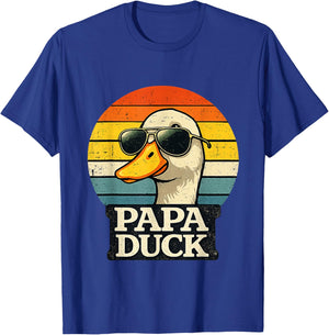 Papa Duck Cute Duck Dad Lover Quack Dad Fathers Day Goose T-Shirt - T-Shirt | Royal