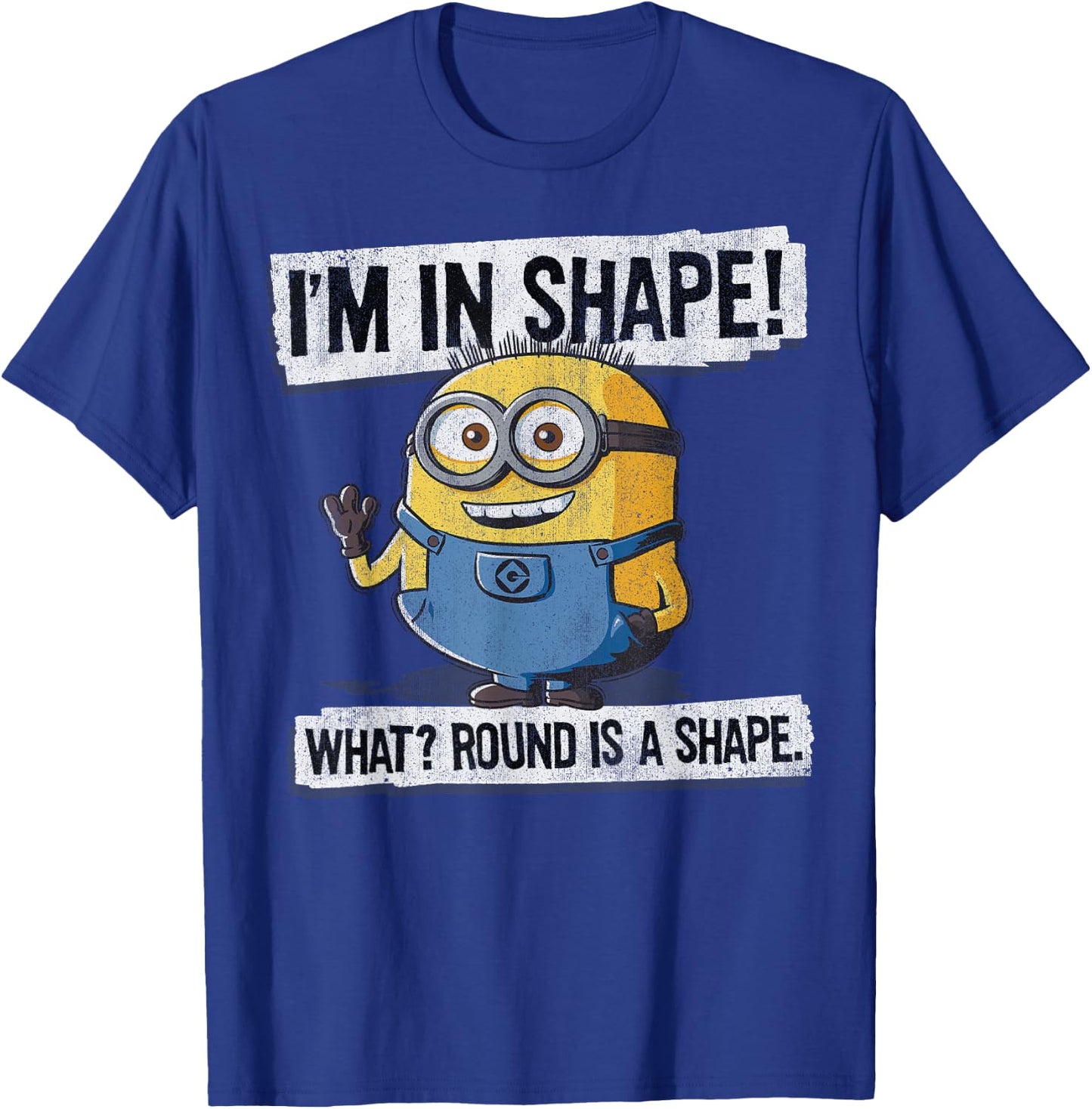 Despicable Me Minions Round Is A Shape Bob Graphic T-Shirt - T-Shirt | Royal