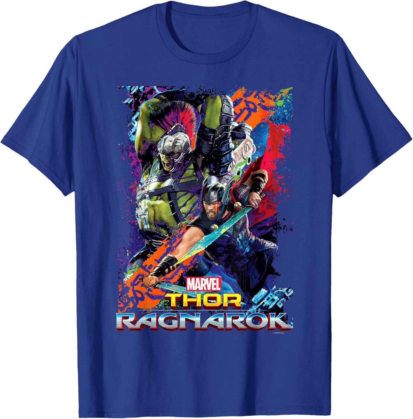 Marvel Thor Ragnarok Hulk Neon Pop Poster T-Shirt - T-Shirt | Royal