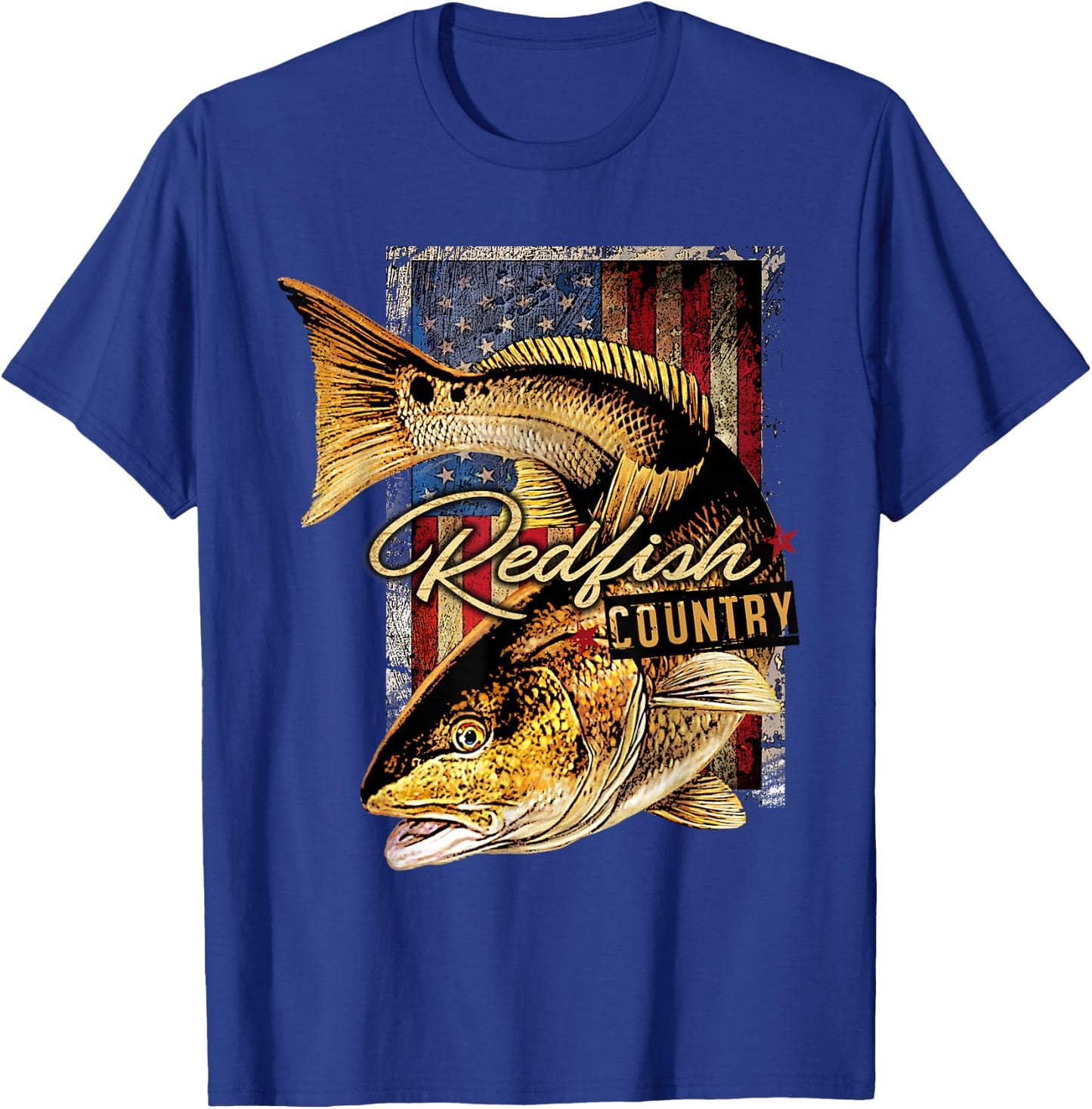 Redfish Country Saltwater Fishing T Shirt T-Shirt - T-Shirt | Royal