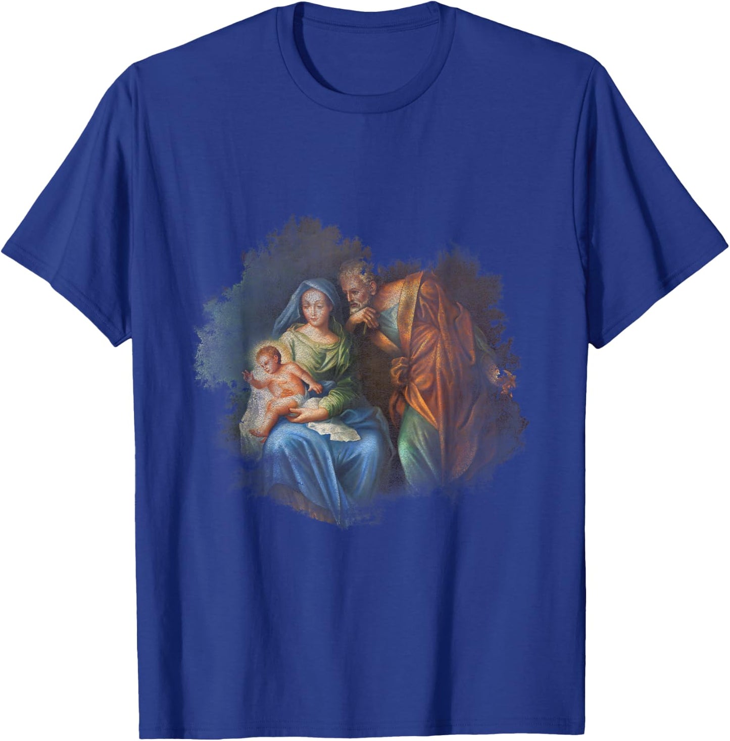 Sacred Family Virgin Mary Joseph Jesus Catholic T-Shirt - T-Shirt | Royal