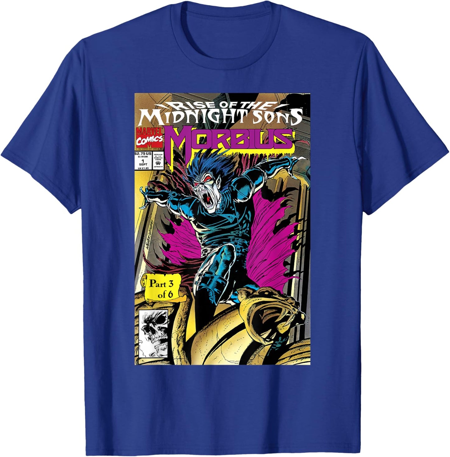 Marvel Rise Of The Midnight Sons Morbius Comic Cover T-Shirt - T-Shirt | Royal