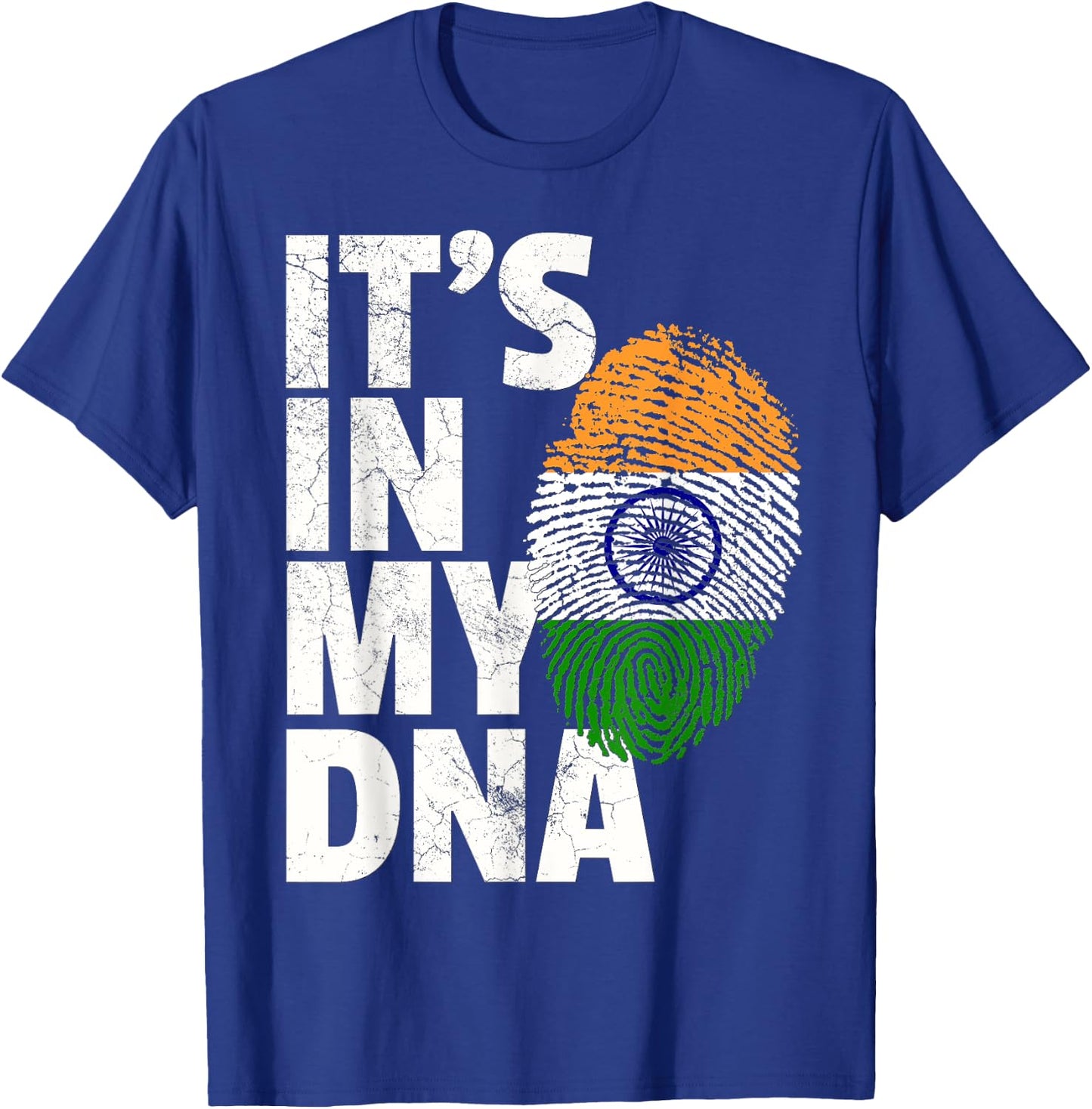 IT'S IN MY DNA India Flag Indian Men Women Novelty Gift T-Shirt - T-Shirt | Royal