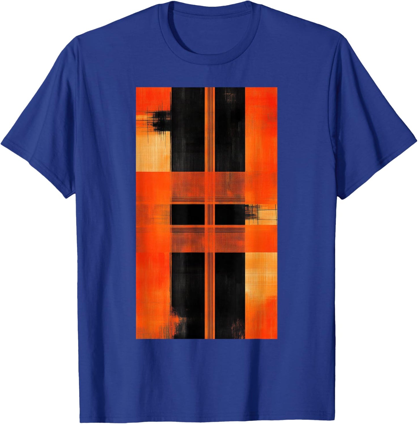 Orange Abstract art Geometric pattern Modern T-Shirt - T-Shirt | Royal