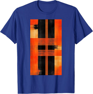 Orange Abstract art Geometric pattern Modern T-Shirt - T-Shirt | Royal