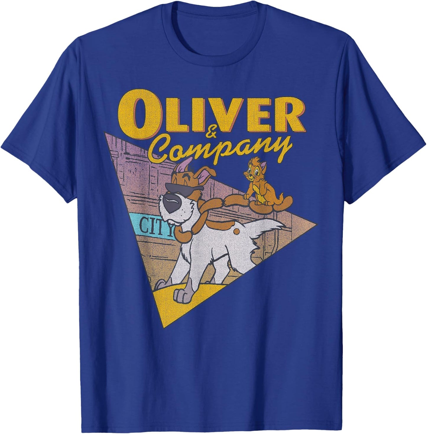 Disney Oliver & Company Cool Dog and Cat Graphic T-Shirt - T-Shirt | Royal