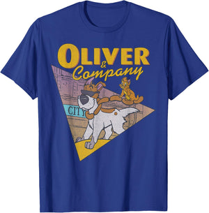 Disney Oliver & Company Cool Dog and Cat Graphic T-Shirt - T-Shirt | Royal