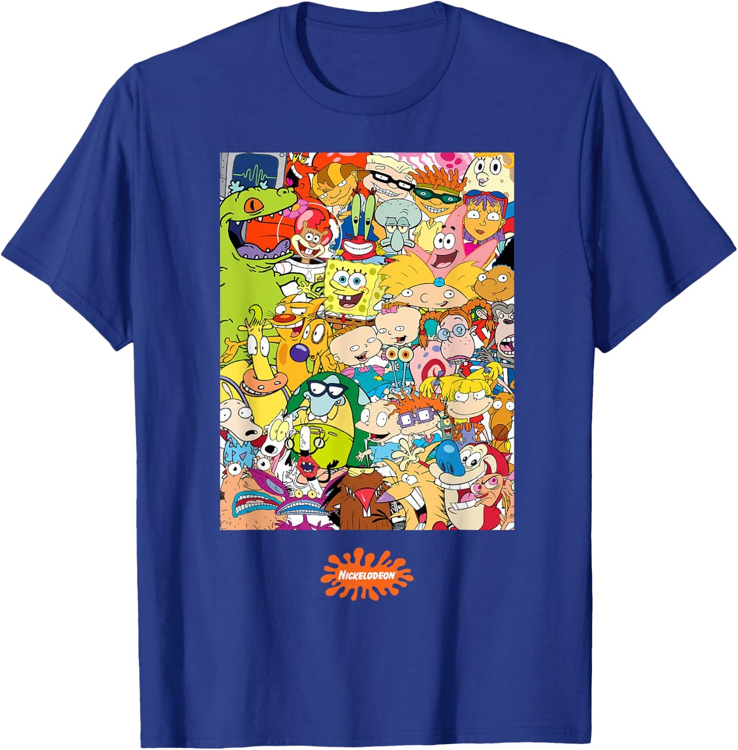 Group Shot Center Square All 90s Characters T-Shirt - T-Shirt | Royal
