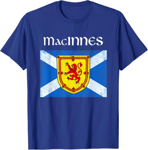 MacInnes Scottish Clan Family Name Scotland Flag T-Shirt - T-Shirt | Royal