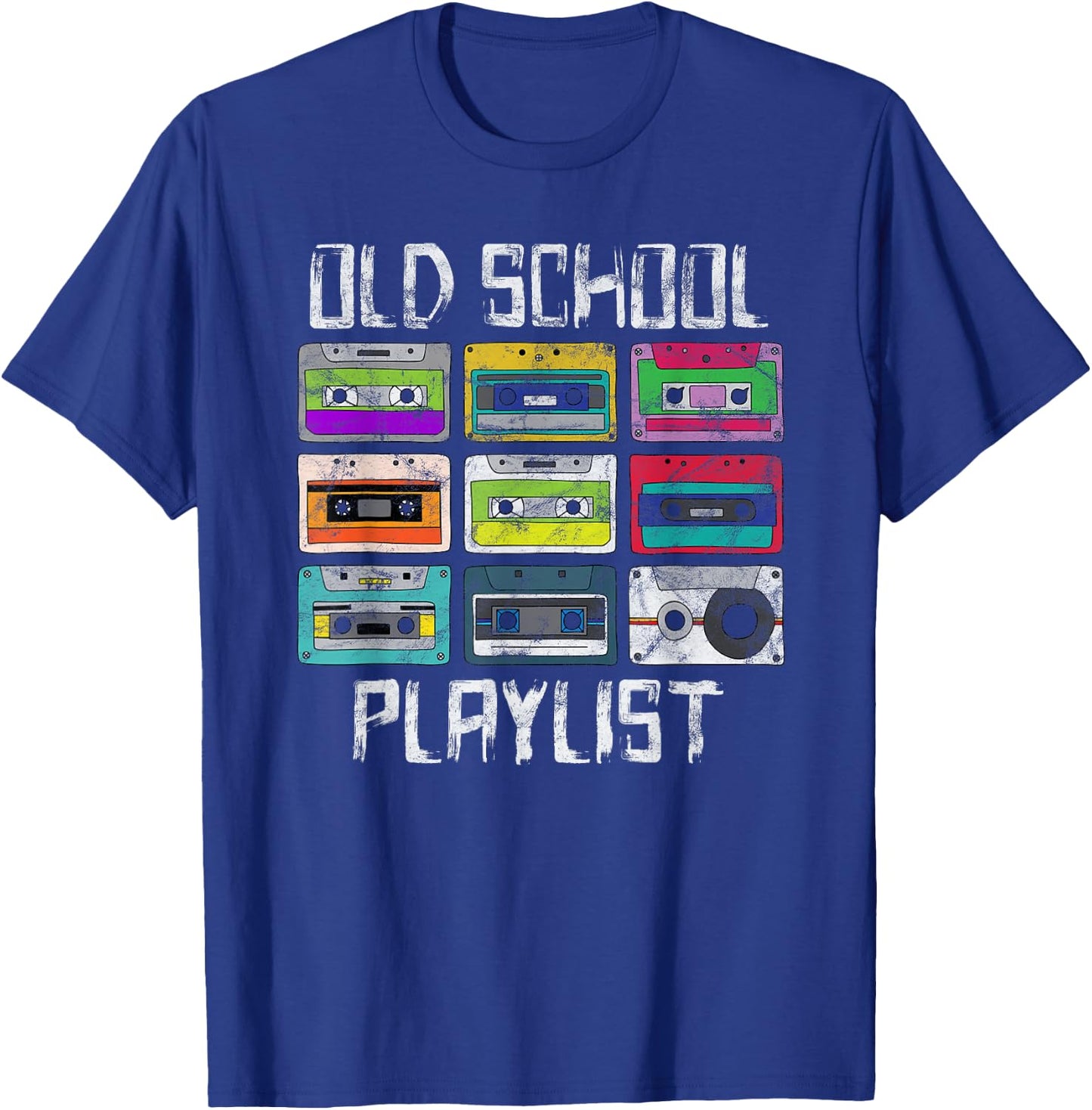 Cassette Tape Music Retro 80s Playlist T-Shirt - T-Shirt | Royal