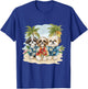 Cute Shih Tzu Dogs Hawaiian Tops Palm Trees Ocean Colorful T-Shirt - T-Shirt | Royal