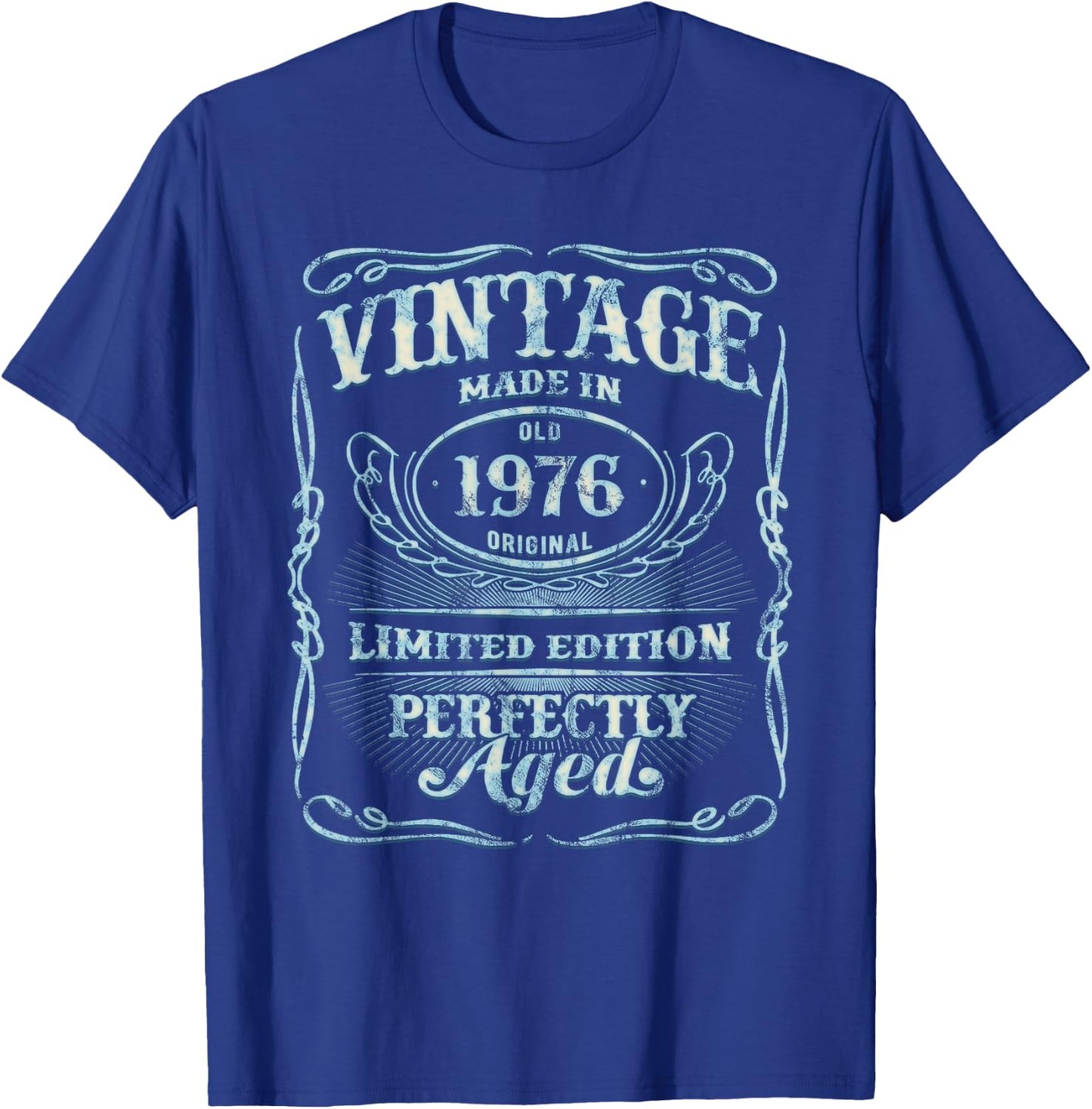 Vintage Original Made In 1976 Classic 49th Birthday T-Shirt - T-Shirt | Royal