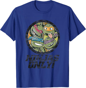 TMNT Group Shot Ninjas Only! T-Shirt - T-Shirt | Royal