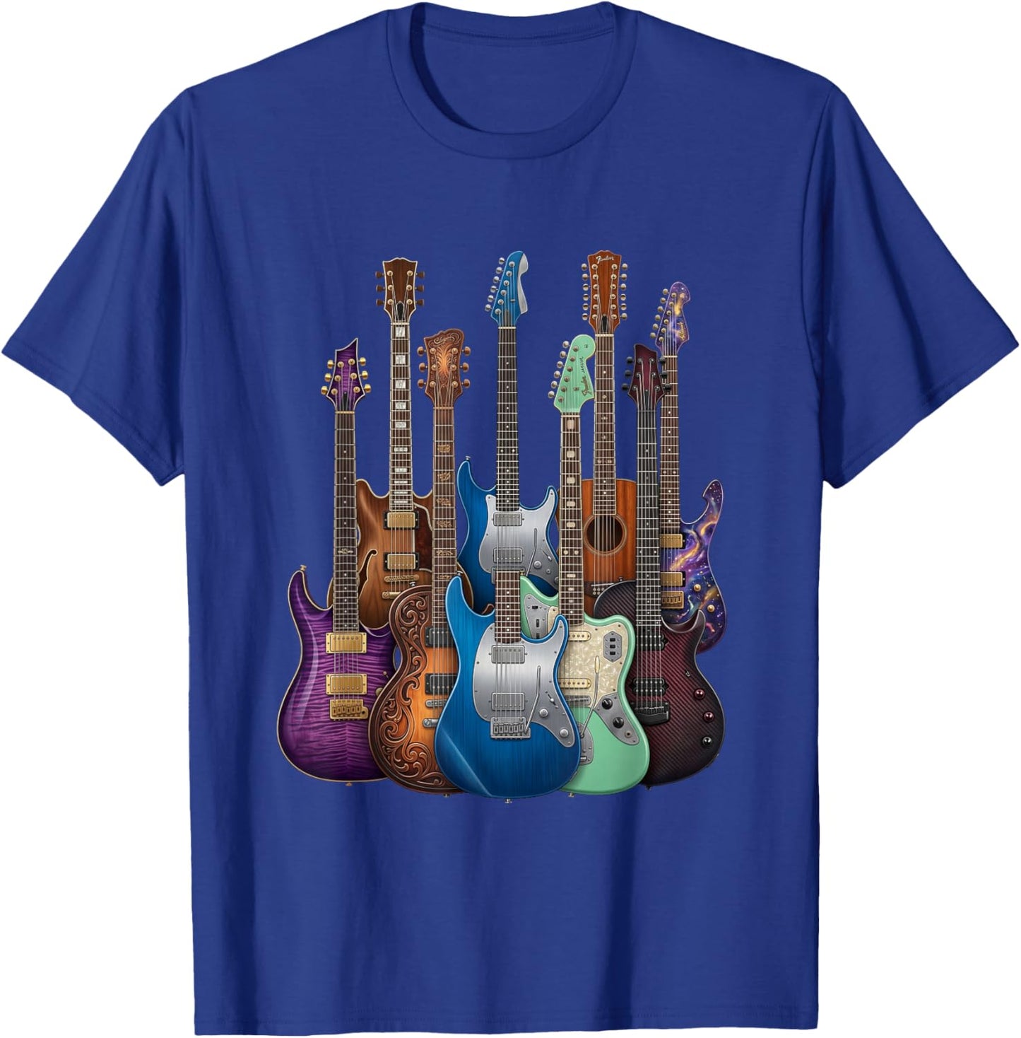 Guitars Guitarists Music Guitar Gifts Women Boy Girl T-Shirt - T-Shirt | Royal