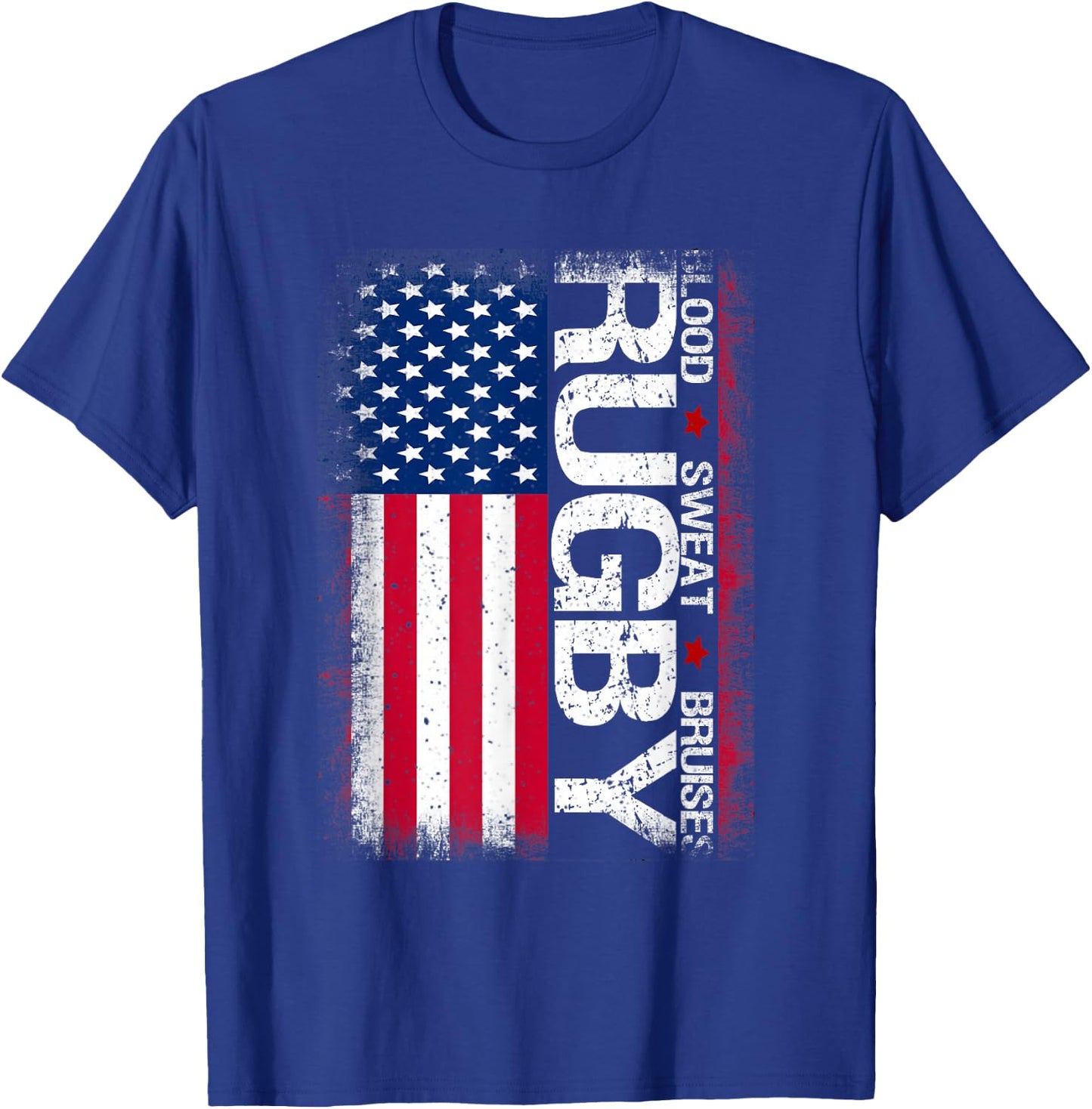 USA Rugby American Flag Distressed Rugby 4th of July Gift Small T-Shirt - T-Shirt | Royal
