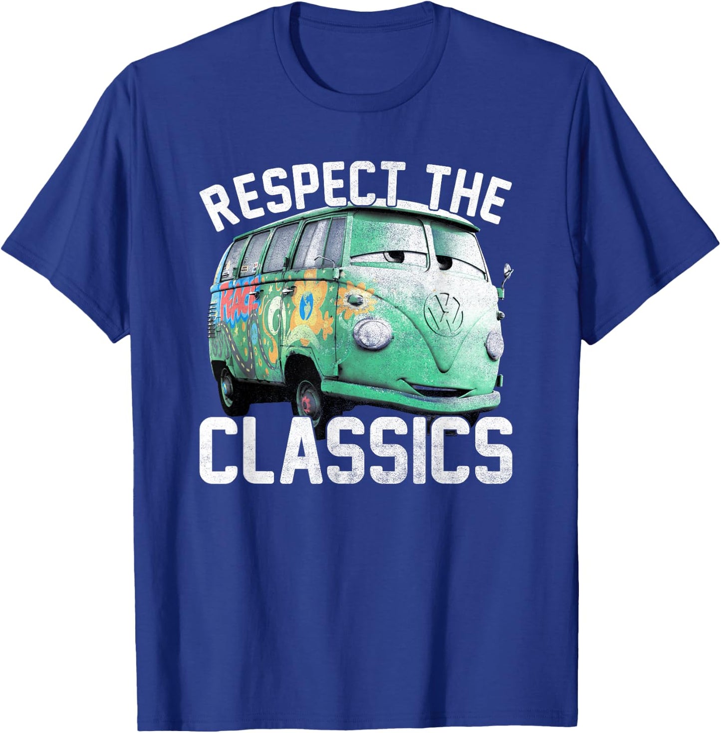 Disney Pixar Cars 2 Fillmore Respect The Classics Vintage T-Shirt - T-Shirt | Royal
