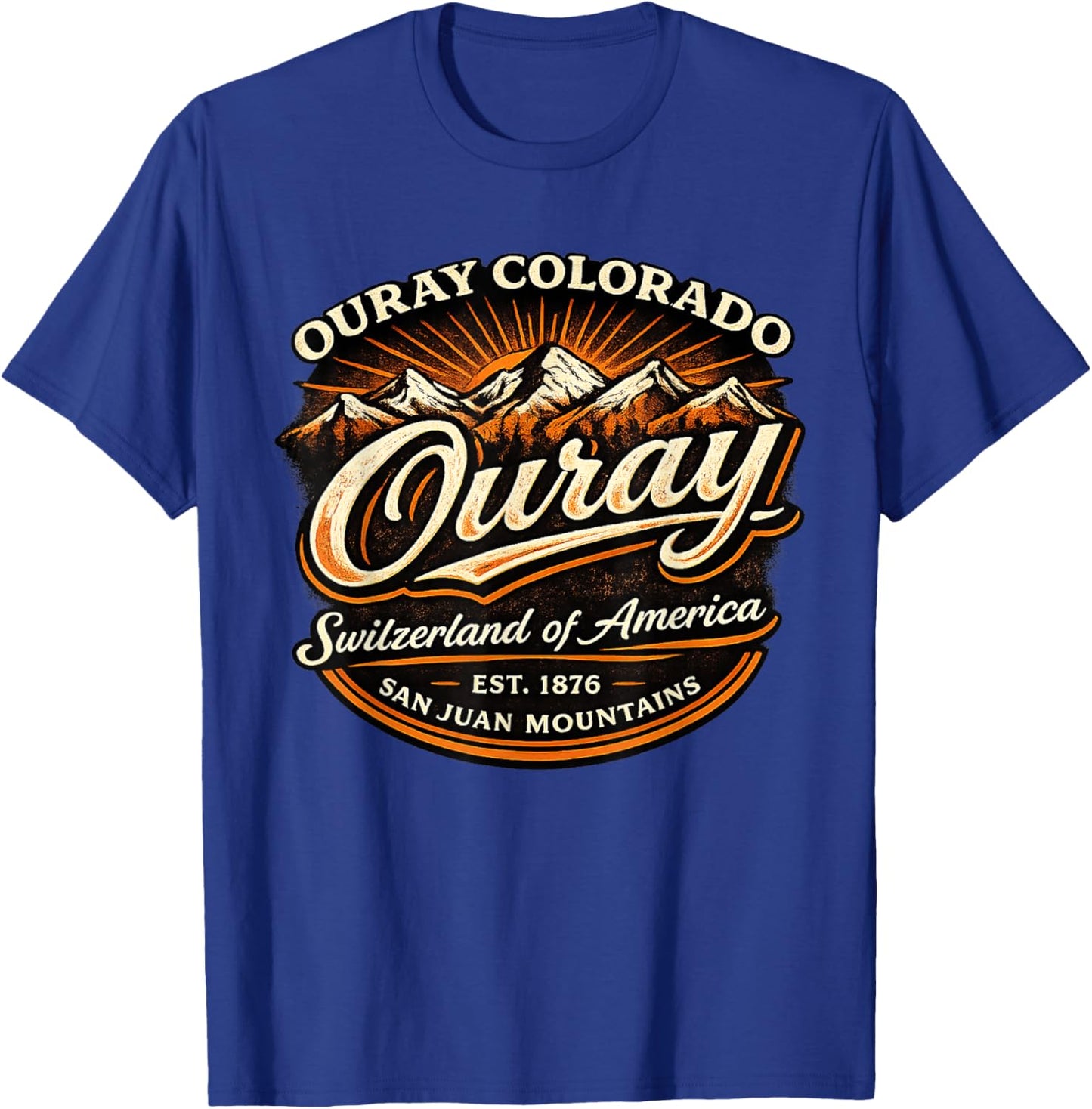 Ouray Colorado Vintage Switzerland of America T-Shirt - T-Shirt | Royal