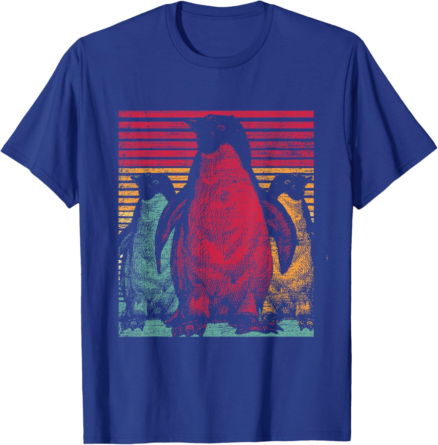 Retro Penguin T-Shirt - T-Shirt | Royal