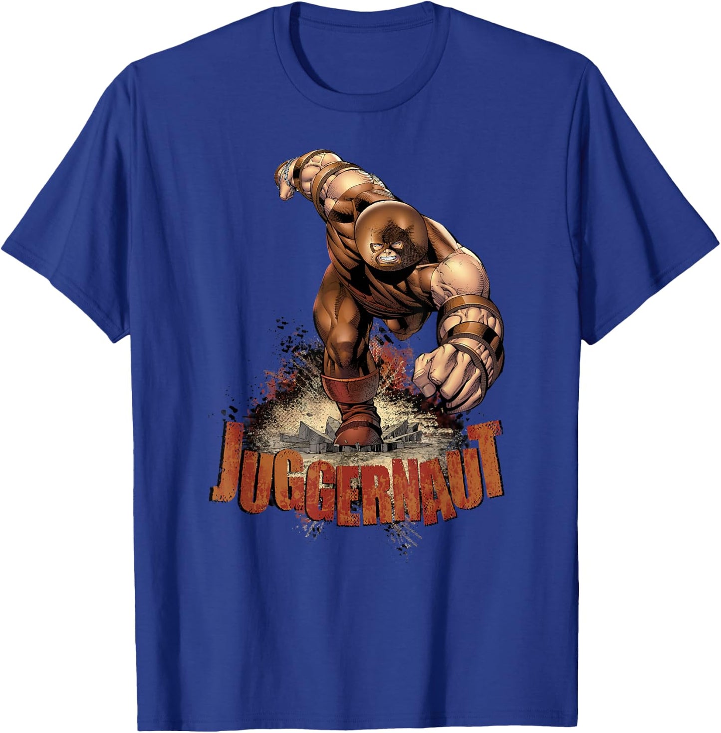 Marvel X-Men The Juggernaut Grunge Smash T-Shirt - T-Shirt | Royal