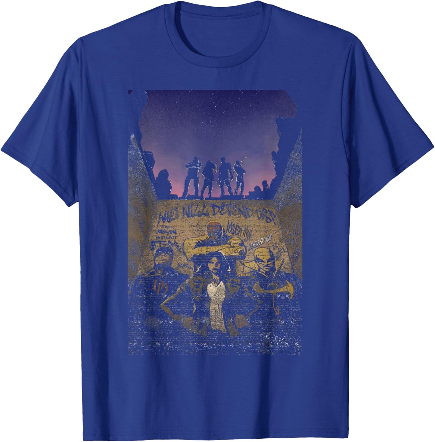Marvel The Defenders Group T-Shirt - T-Shirt | Royal