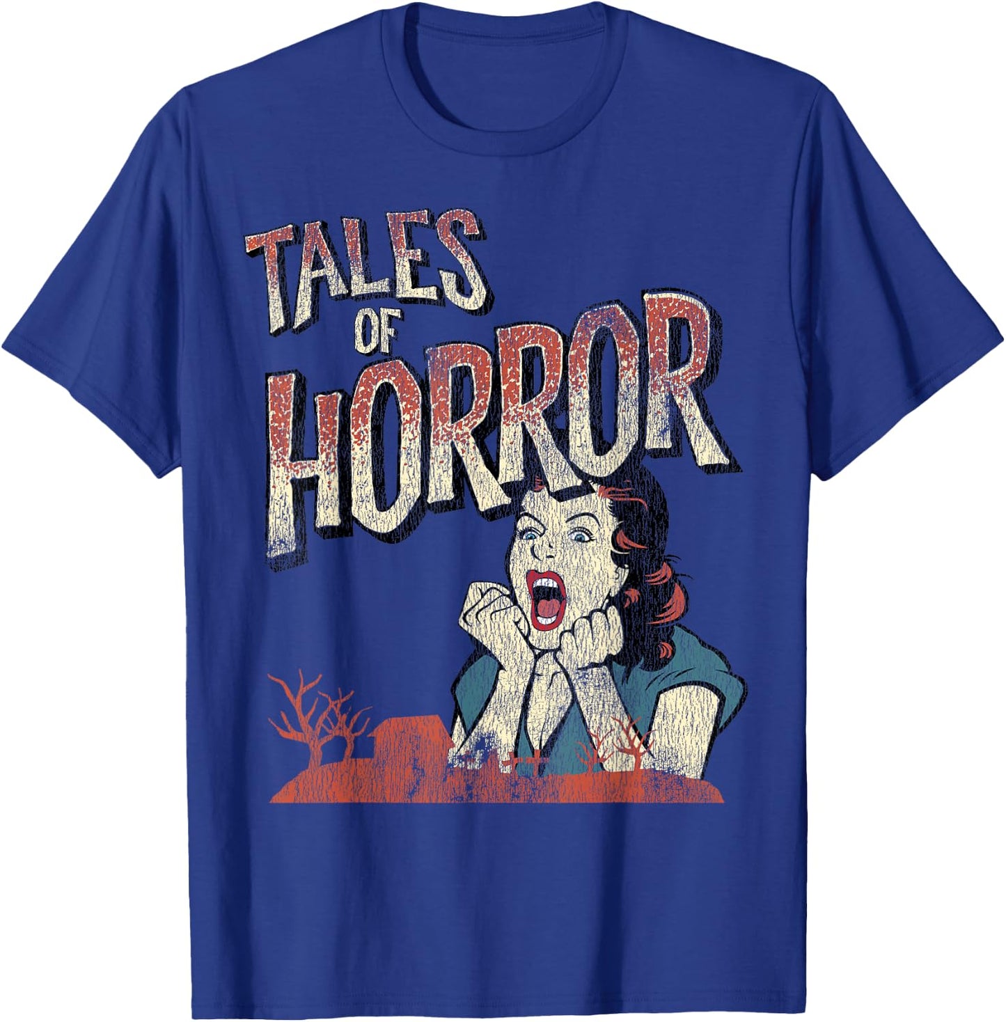 Vintage Horror Movie Poster Shirt Funny Halloween T-Shirt - T-Shirt | Royal