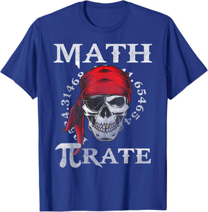 Math Teacher Funny Quote Pirate Gift T-Shirt - T-Shirt | Royal